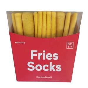 NWT Novelty Mid Length French Fry Fries Socks One Size.
